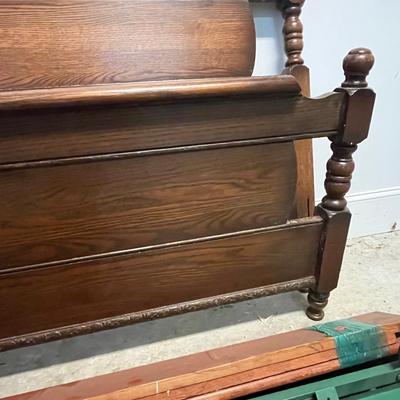 Bed Frame with Headboard & Carved Footboard (G-BC)