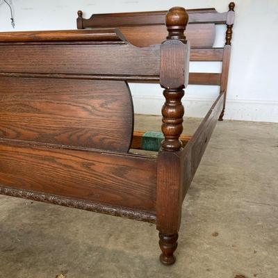 Bed Frame with Headboard & Carved Footboard (G-BC)