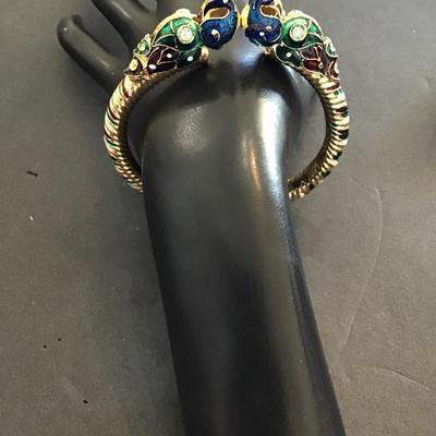 Vintage India peacock fashion bracelet