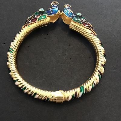 Vintage India peacock fashion bracelet