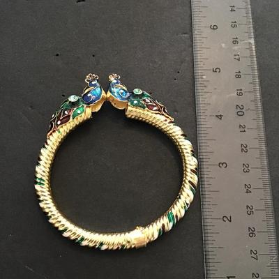 Vintage India peacock fashion bracelet