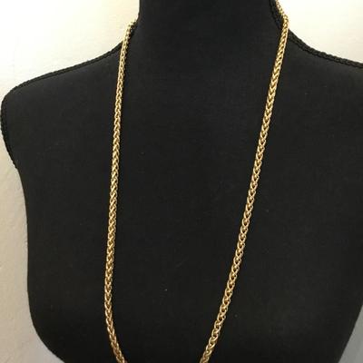 Beautiful very nice gold tone, vintage Joan Rivers chain-link rope chain necklace
