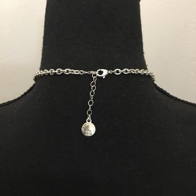 Vintage, Liz, Claiborne, Silver-tone, turquoise statement, necklace