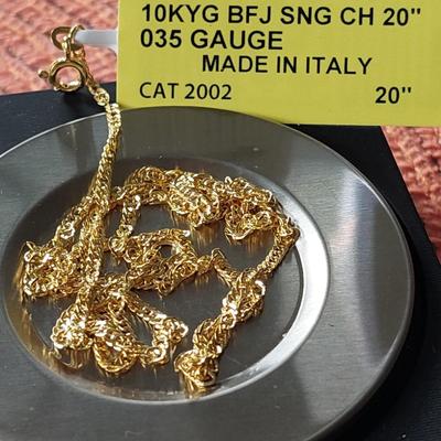10kt Gold Chain Necklace New with tags