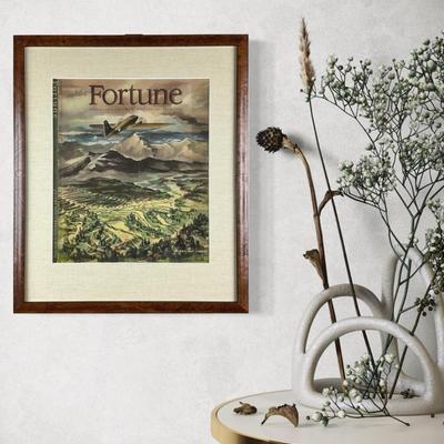010 Fortune Magazine Cover Airplane "China's Last Lifeline" Lithograph Circa 1943 Signed By Allen Saalburg