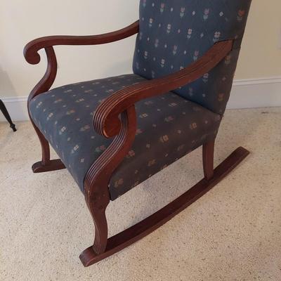 Early North American Style Upholstered Rocking Chair (BB2-BBL)
