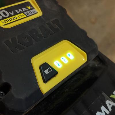 Kobalt 80V 21” Cordless Push Mower w/ Two Batteries, Charger, & Accessories (G-BBL)