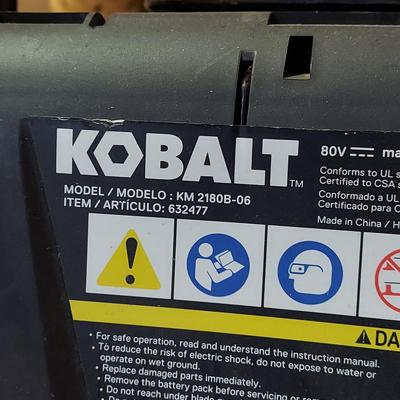 Kobalt 80V 21” Cordless Push Mower w/ Two Batteries, Charger, & Accessories (G-BBL)