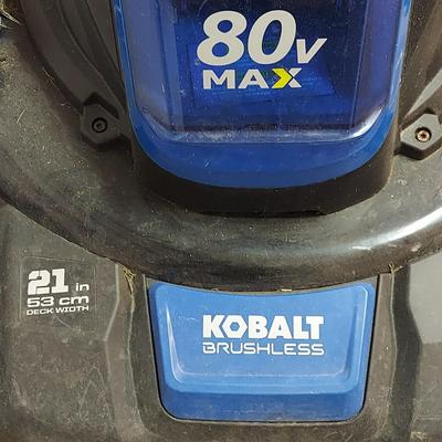 Kobalt 80V 21” Cordless Push Mower w/ Two Batteries, Charger, & Accessories (G-BBL)