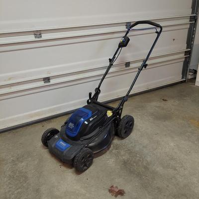 Kobalt 80V 21” Cordless Push Mower w/ Two Batteries, Charger, & Accessories (G-BBL)