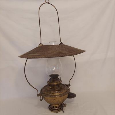 Bradley Hubbard Hanging Brass Oil Lamp (G-BBL)