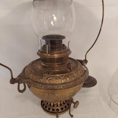 Bradley Hubbard Hanging Brass Oil Lamp (G-BBL)