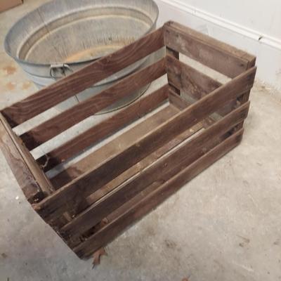 Galvanized Pail w/ Produce Crate (G-BBL)