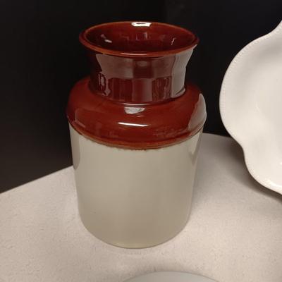 MIXING AND SERVING BOWLS, UTENSIL HOLDER, PLATTER AND CUTTING BOARD