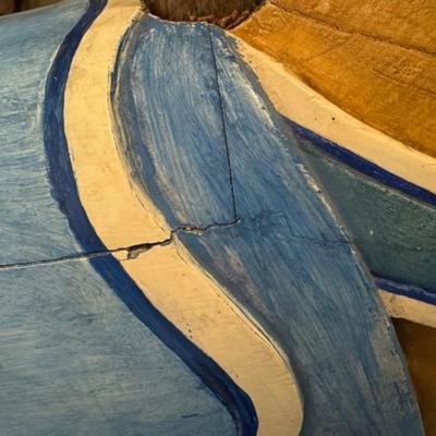 Sale Photo Thumbnail #29: on a working Barber Chair base. 
Horse can be raised and lowered by pumping one foot pedal for up and pushing and holding the other pedal.  Very heavy item.
Dimensions: Min height is 53.5" x approx 52" wide x 24" deep base,
Min height 38" tall is the seat