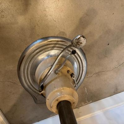 Sale Photo Thumbnail #24: on a working Barber Chair base. 
Horse can be raised and lowered by pumping one foot pedal for up and pushing and holding the other pedal.  Very heavy item.
Dimensions: Min height is 53.5" x approx 52" wide x 24" deep base,
Min height 38" tall is the seat