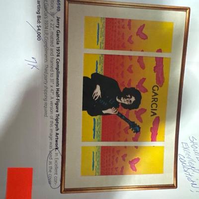 Jerry Garcia 1974 Compliments triptych Artwork