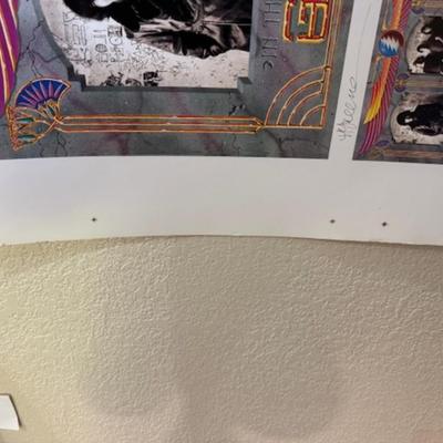 Sale Photo Thumbnail #157: signed by Kelly and one more.
small tear and indentation on poster. 
38" x 25 1/4"