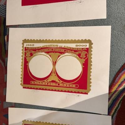 Framed Progress posters all signed 6 total posters