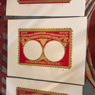 Framed Progress posters all signed 6 total posters