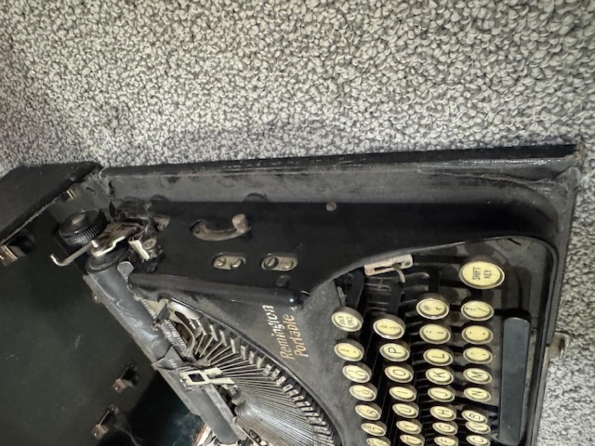 Sale Photo Thumbnail #181: Not sure if it works.
13" x 12" x 4" - is the size of the case that surrounds the typewriter.