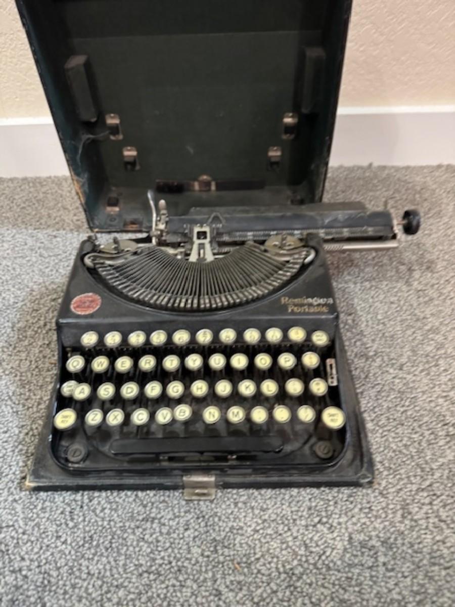 Sale Photo Thumbnail #183: Not sure if it works.
13" x 12" x 4" - is the size of the case that surrounds the typewriter.