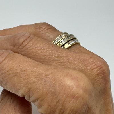 Triple Stacked 14K Diamond Rings (K-TF)