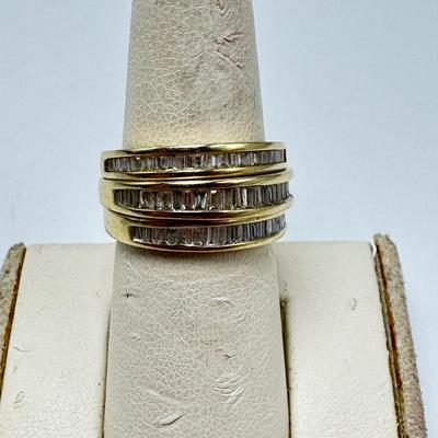 Triple Stacked 14K Diamond Rings (K-TF)