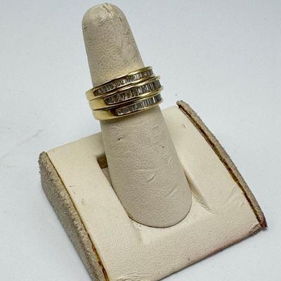 Triple Stacked 14K Diamond Rings (K-TF)