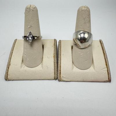 Two 925 Rings with CZ (K-TF)