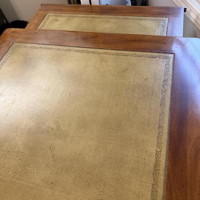 John Widdicomb Louis XV Style Tooled Leather Insert Desk (O-MG)