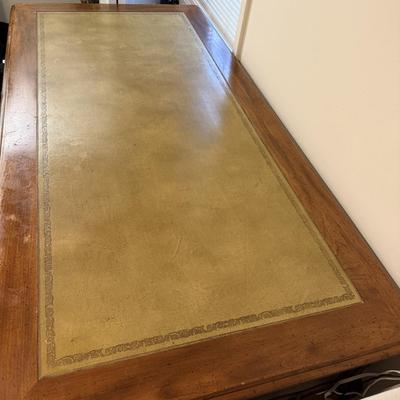 John Widdicomb Louis XV Style Tooled Leather Insert Desk (O-MG)