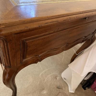 John Widdicomb Louis XV Style Tooled Leather Insert Desk (O-MG)