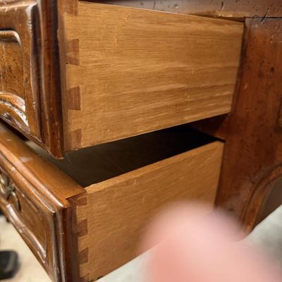 John Widdicomb Louis XV Style Tooled Leather Insert Desk (O-MG)