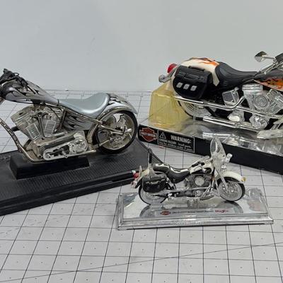 Motorcycles (3) Collector Model Replicas