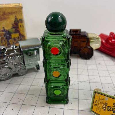 Avon Collectible Cologne Bottles : Train, Stage Coach, Etc.