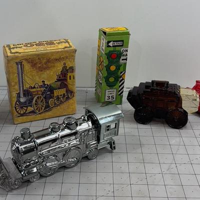 Avon Collectible Cologne Bottles : Train, Stage Coach, Etc.