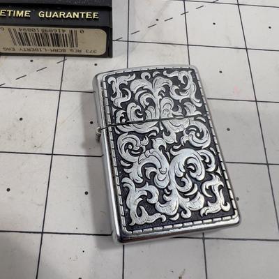 Collectible ZIPPO LIGHTERS - Pewter Over Lay Design