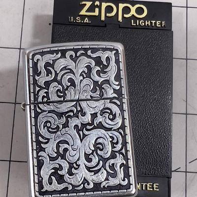 Collectible ZIPPO LIGHTERS - Pewter Over Lay Design