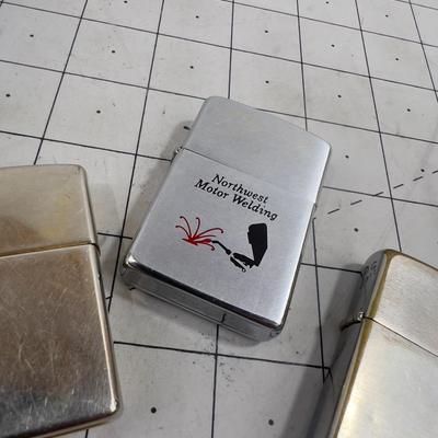Collectible ZIPPO LIGHTERS - (3) Silver Toned