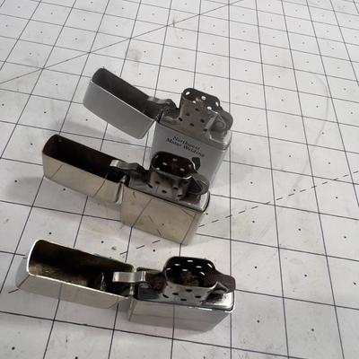 Collectible ZIPPO LIGHTERS - (3) Silver Toned