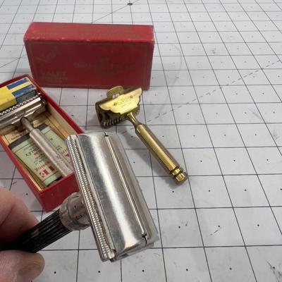 3 Antique Safety Razors