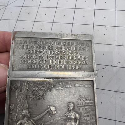 Pewter Cigarette Case,  Antique German