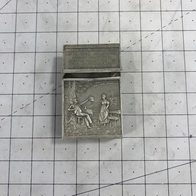 Pewter Cigarette Case,  Antique German
