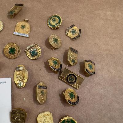 Lot of 4 H pins: Many are Gold Filled