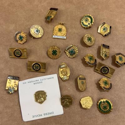 Lot of 4 H pins: Many are Gold Filled