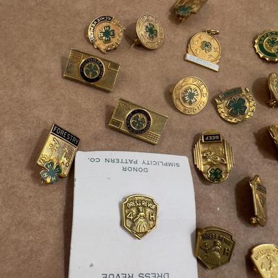 Lot of 4 H pins: Many are Gold Filled