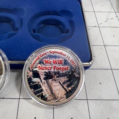 2 Freedom Tower Commemorative Coins, Appear to be .999 Silver