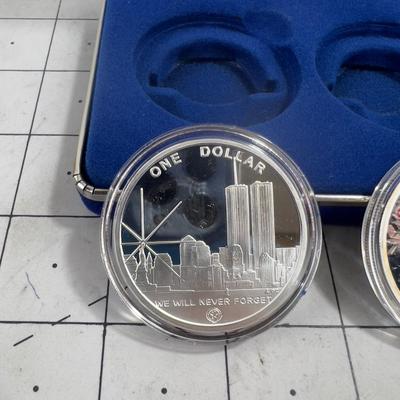 2 Freedom Tower Commemorative Coins, Appear to be .999 Silver