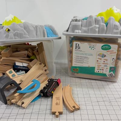 B Toys Wood and Wheels TRACK Mostly